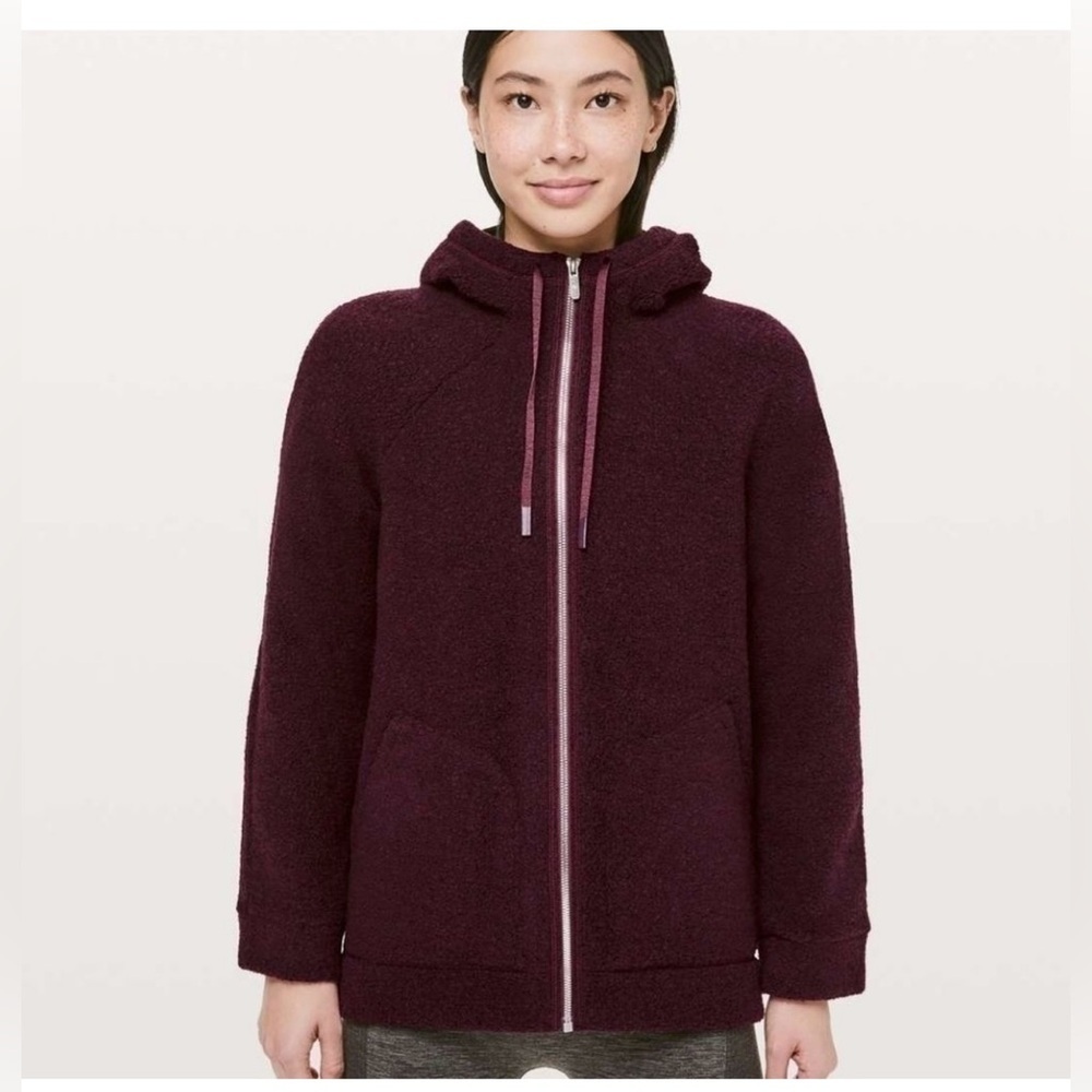 lululemon athletica Women's Zip-Up Hooded Jacket in Deep Plum
